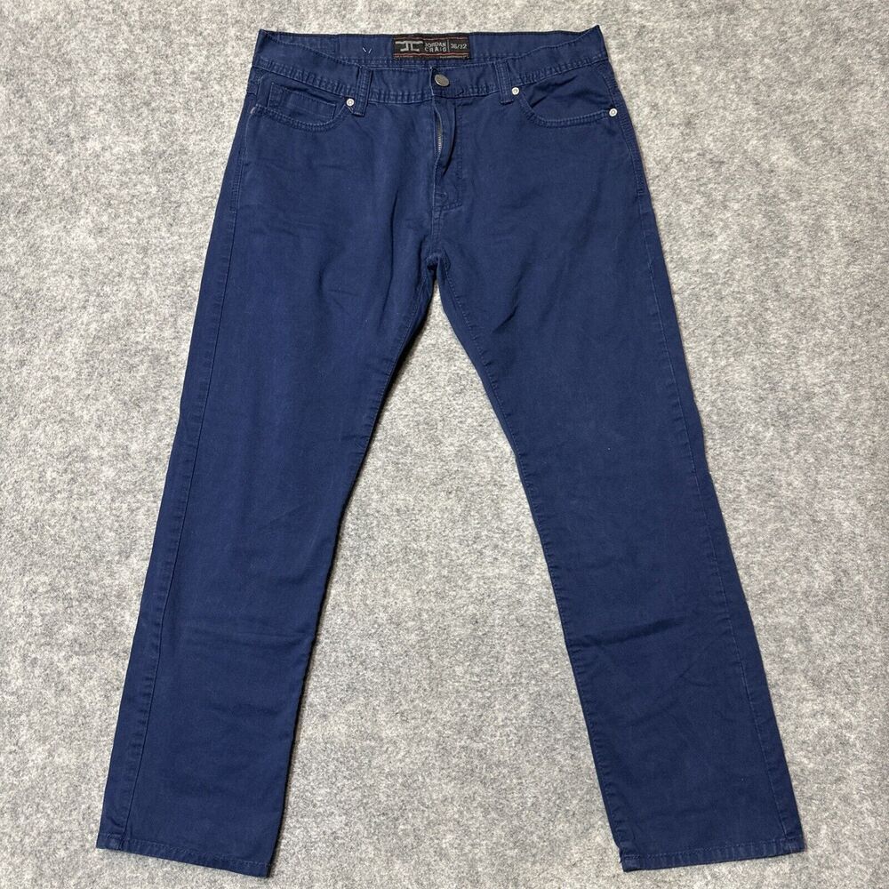 Jordan Craig Straight Jeans Men's Size 36x32 Dark Blue Denim‎ Skater